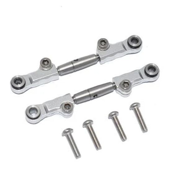 GPM Aluminum + Stainless Steel Front Upper Arm Tie Rod Silver : Losi Mini-T 2.0