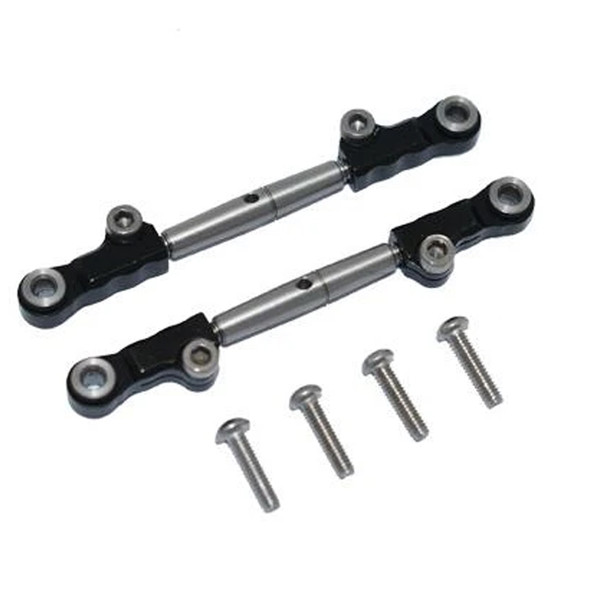 GPM Alum + Stainless Steel Rear Upper Arm Tie Rod Black : Losi 1/18 Mini-T 2.0