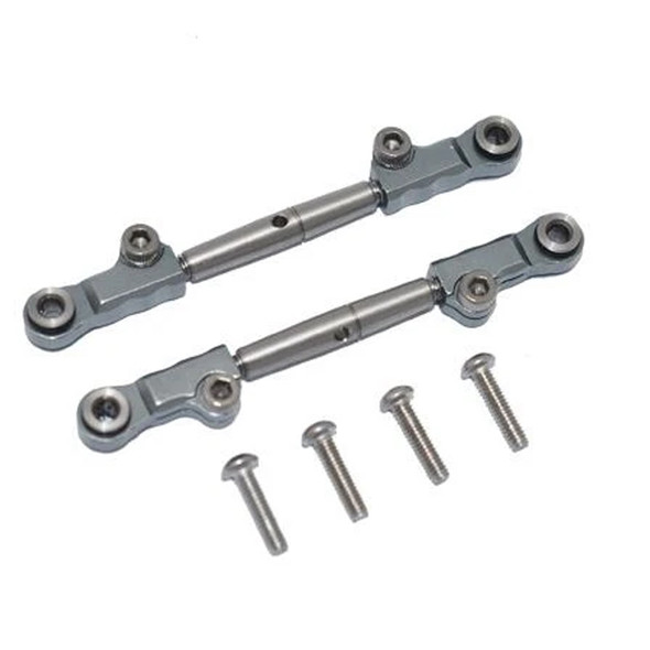 GPM Alum + Stainless Steel Rear Upper Arm Tie Rod Grey : Losi 1/18 Mini-T 2.0