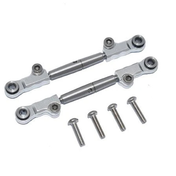 GPM Alum + Stainless Steel Rear Upper Arm Tie Rod Silver : Losi 1/18 Mini-T 2.0