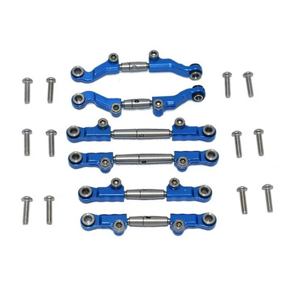 GPM Aluminum + Stainless Steel Adjustable Tie Rods Blue : Losi 1/18 Mini-T 2.0