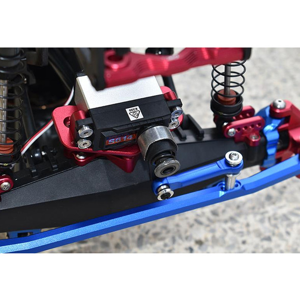 GPM Racing Aluminum Servo Mount Red : Losi 1/8 LMT