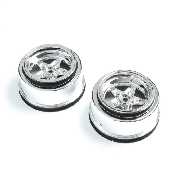 Losi LOS43046 Rear Wheel Chrome (2) : 22S Drag