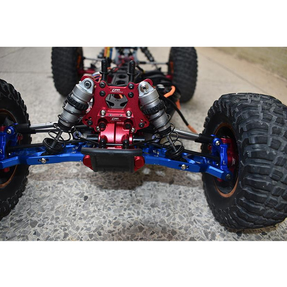 GPM Alum Front Gear Box + Front Lower Suspension Mount Green : Losi Lasernut U4