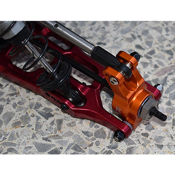 GPM Racing Aluminum Rear Knuckle Arm Orange : Losi Lasernut U4