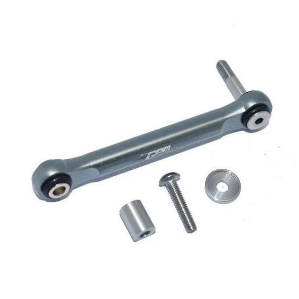 GPM Racing Aluminum Servo Tie Rod Grey : Losi Lasernut U4