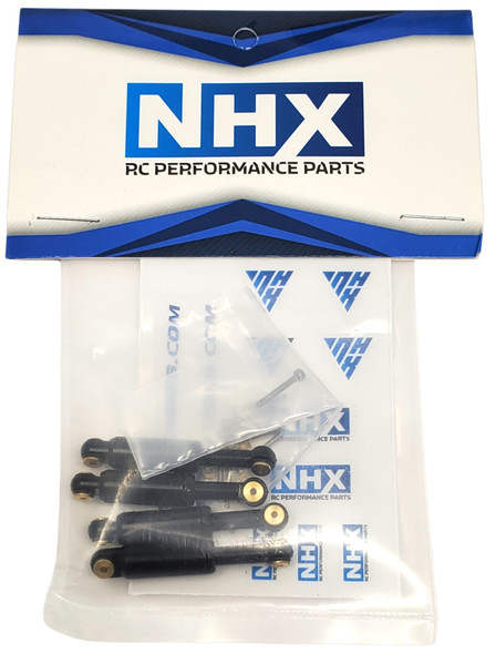 NHX Aluminum Shocks with Built-in Shock Spring Set (4pcs) Black : SCX24