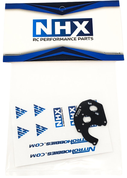 NHX Aluminum Motor Mount Plate Black : SCX24