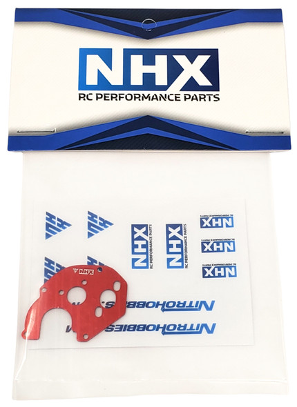 NHX Aluminum Motor Mount Plate Red : SCX24