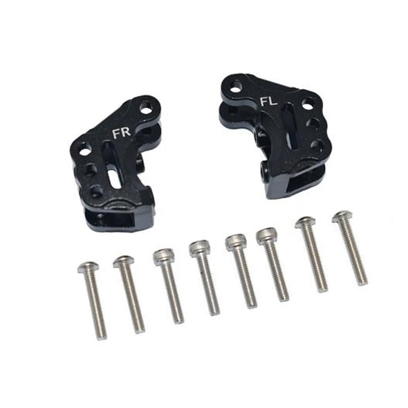 GPM Aluminum Front Axle Mount Set For Suspension Links Black : Axial 1/10 RBX10