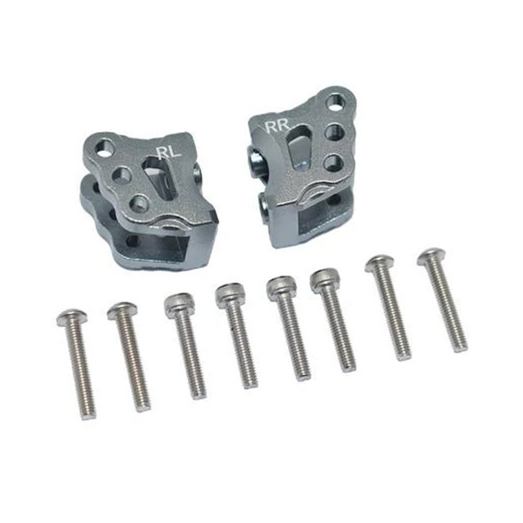 GPM Aluminum Rear Axle Mount Set For Suspension Links Grey : Axial 1/10 RBX10