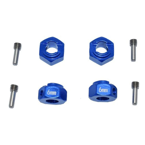 GPM Racing Aluminum Hex Adapters 6mm Thick Blue : Axial 1/10 RBX10