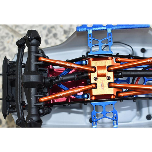 GPM Racing Alum Suspension Links + Front Upper Link Mount Blue : SCX24 Deadbolt