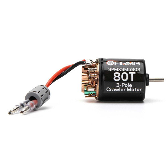 Spektrum SPMXSM5803 Firma 80T Rebuildable 3-Pole Brushed Crawler Motor Spektrum SPMXSM5803 Firma 80T Rebuildable 3-Pole Brushed Crawler Motor