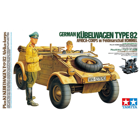 Tamiya 36202 1/16 German Kubelwagen Type82 Africa Corps Kit