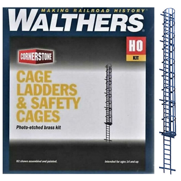 Walthers 933-2956 Cage Ladders and Safety Cages - Photo-Etched Kit