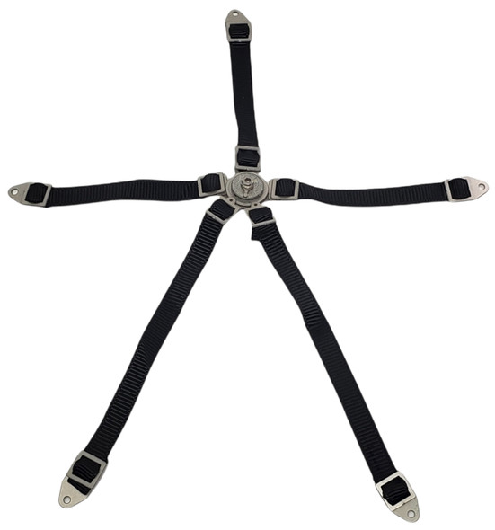 NHX RC 5-Point Safety Harness Racing Seat Belt Camlock Assembled:1/10 Cars Black