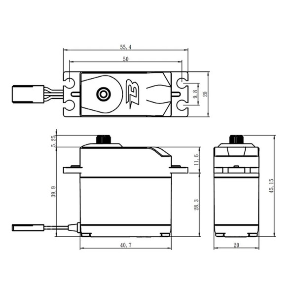 Savox B-08KB Budget Analog Standard Servo .15 / 111on-in / 8kg-cm 6v Metal Gears