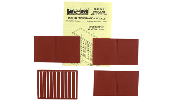 Design Preservation Models 60121 Two-Story Blank Wall Kit N Scale