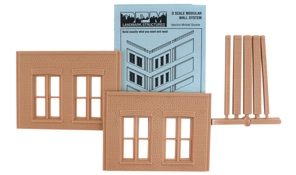 Design Preservation Models 90106 Modular Walls - Double Rectangular Window Kit (2) O Scale