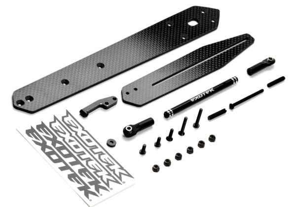 Exotek 2031 Carbon Fiber Flat Wheelie Bar Set : Losi 22S