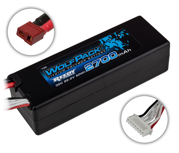 Associated 762 Reedy WolfPack LiPo Battery 2700mAh 35C 22.2V w/ T-Plug