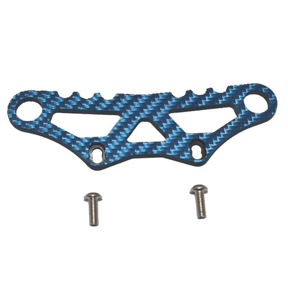 GPM Carbon Fiber Front Bumper Fixing Plate Blue : Tamiya 1/10 4WD TA08 PRO
