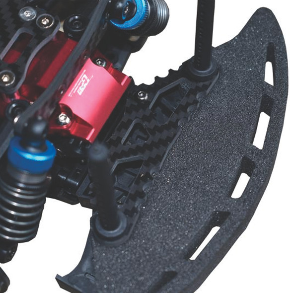 GPM Carbon Fiber Front Bumper Fixing Plate Black : Tamiya 1/10 4WD TA08 PRO