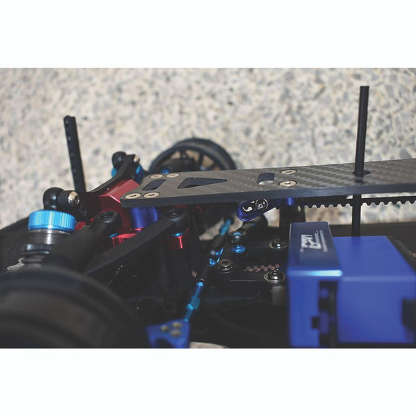 GPM Racing Carbon Fiber + Aluminum Sub Chassis Black : Tamiya 1/10 4WD TA08 PRO