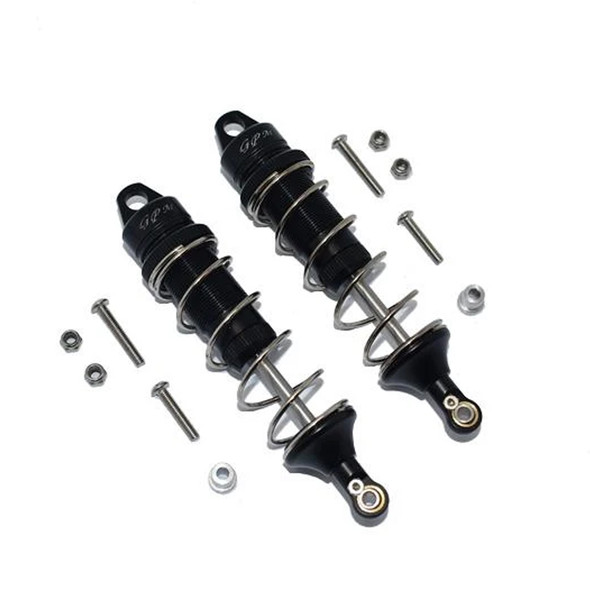 GPM Aluminum Rear Thickened Spring Dampers 101mm Black : Losi 1/10 Lasernut U4