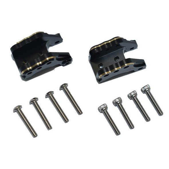 GPM Brass Front Axle Mount Set For Suspension Links Black/Gold : Axial RBX10