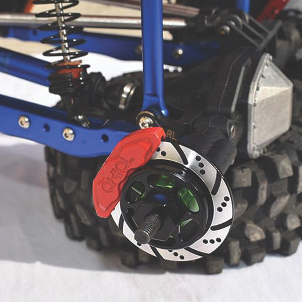 GPM Racing Aluminum Hex w/ Brake Disk Silver / Blue : Axial 1/10 RBX10 Ryft