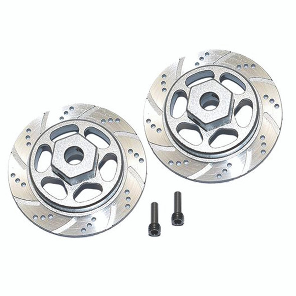 GPM Racing Aluminum Hex w/ Brake Disk Silver / Silver : Axial 1/10 RBX10 Ryft