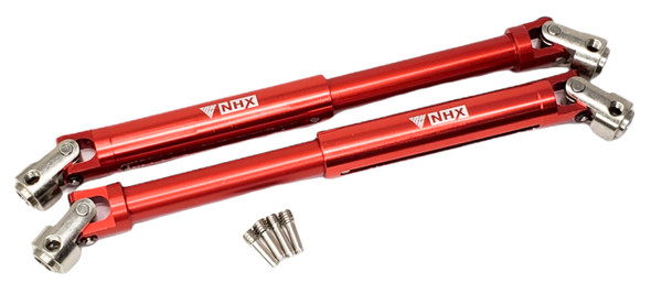 NHX RC Aluminum Front Rear Center Driveshaft Axle : Everest Gen7 Sport / Pro Red