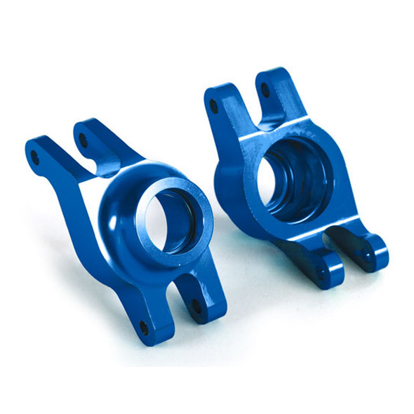 Traxxas 8952X Aluminum Rear Carriers Stub Axle Blue (2) : Maxx