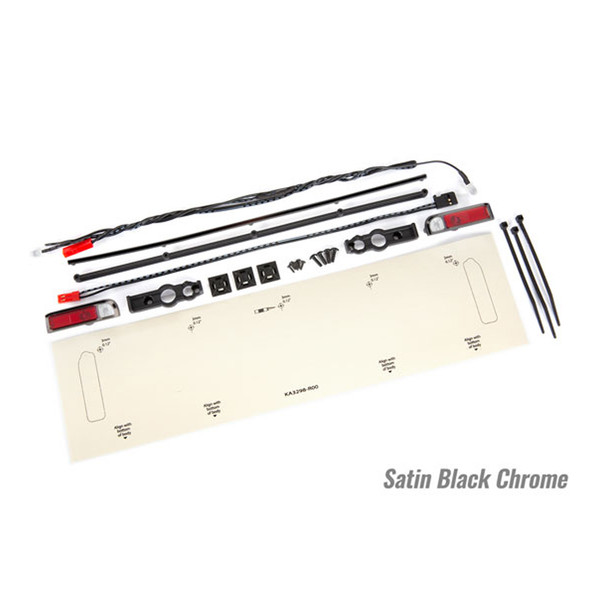 Traxxas 9497A LED Light / Red Tail Light / Power Harness Satin Black Chrome : Drag Slash