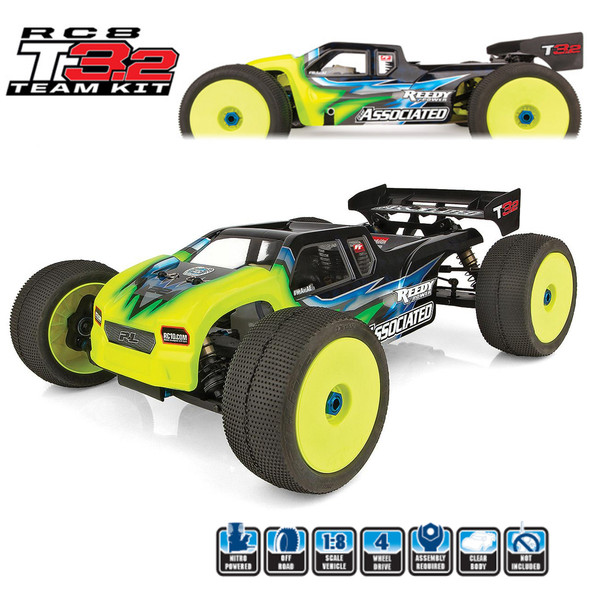 Associated 80943 RC8T3.2 1/8 4WD Off-Road Nitro Team Truck Kit