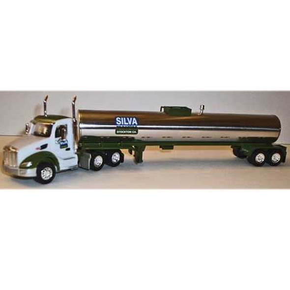 Trucks n Stuff Peterbilt 579 Day-Cab Tractor Silva Trucking w/ Food-Grade Trailer HO Scale