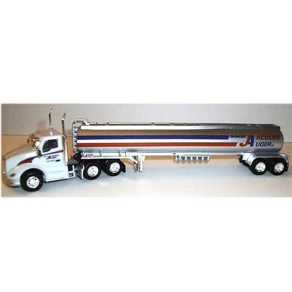 Trucks n Stuff Kenworth T680 Day-Cab Tractor Jacques Auger w/ Gas Tank Trailer HO Scale