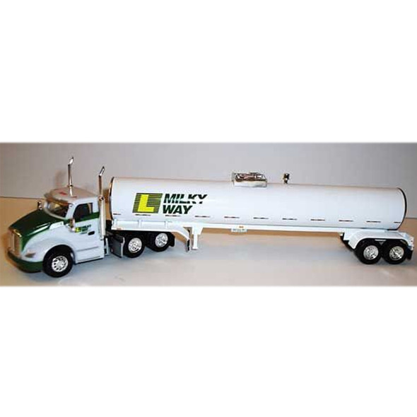 Trucks n Stuff Kenworth T680 Day-Cab Tractor Milky Way w/ Food-Grade Trailer HO Scale