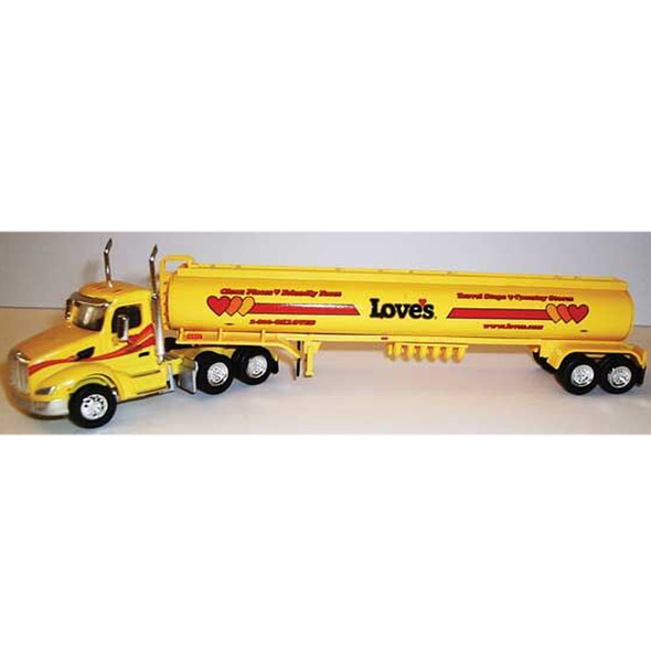 Trucks n Stuff Peterbilt 579 Day-Cab Tractor w/ Gas Love's Tank Trailer HO Scale