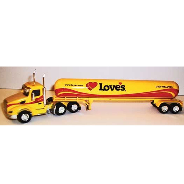 Trucks n Stuff Peterbilt 579 Day-Cab Tractor w/ Propane Love's Tank Trailer HO Scale