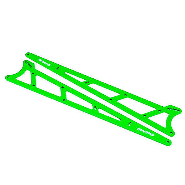 Traxxas 9462G Aluminum Side Plates Wheelie Bar Green (2) : Drag Slash