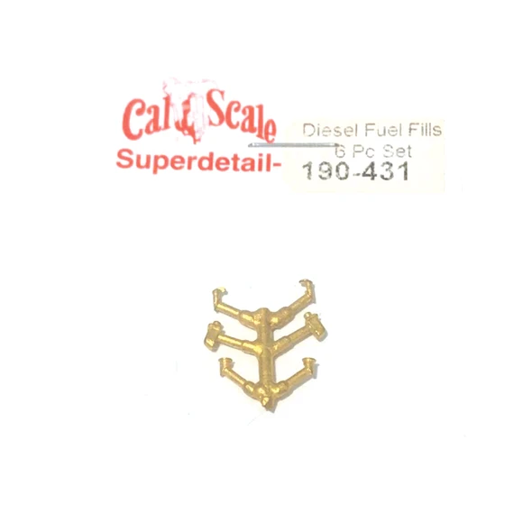 Cal Scale 190-431 Diesel Fuel Fillers Set (6Pcs) - HO Scale
