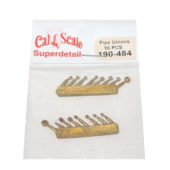 Cal Scale 190-484 Steam Loco Pipe Unions Hexagonal  (8 Small / 6 Med /2 Lg) HO Scale