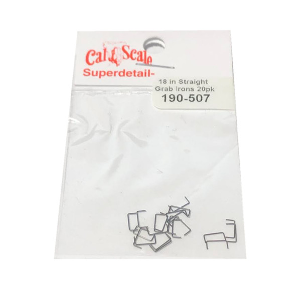 Cal Scale 190-507 Grab Irons 18" Straight (20) HO Scale