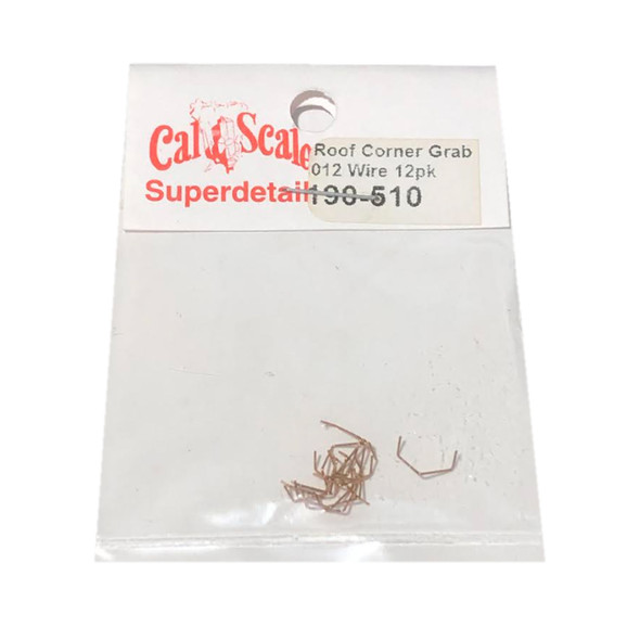 Cal Scale 190-510 Roof Corner Grabs .012" Wire (12) HO Scale