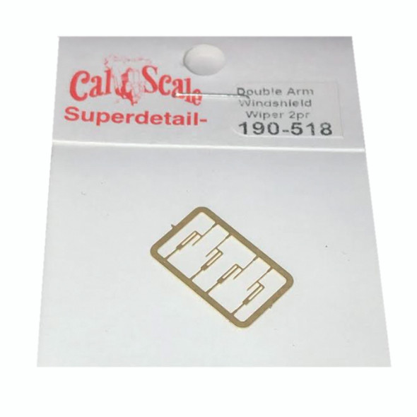 Cal Scale 190-518 Windshield Wipers 2 Pair - Double-Arm Style HO Scale