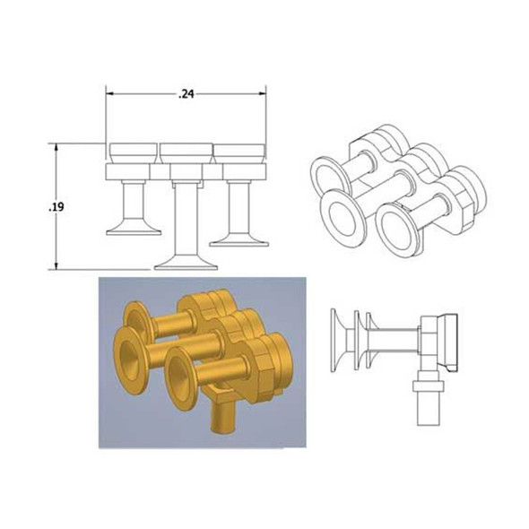 Cal Scale 190-667 Nathan Air Horn M3H HO Scale