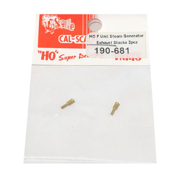 Cal Scale 190-681 F Unit Steam generator Exhaust Stack (2Pcs) HO Scale